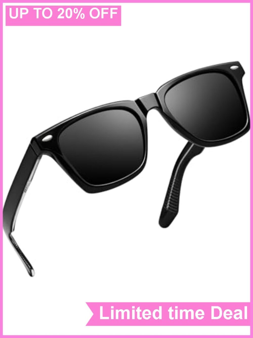 Polarized UV400 Sunglasses Square Acetate TR90 Frame Men Women